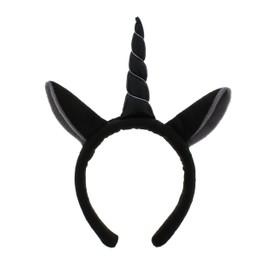 Zac's Alter Ego Unisex Black Unicorn Headband for Adults and Children
