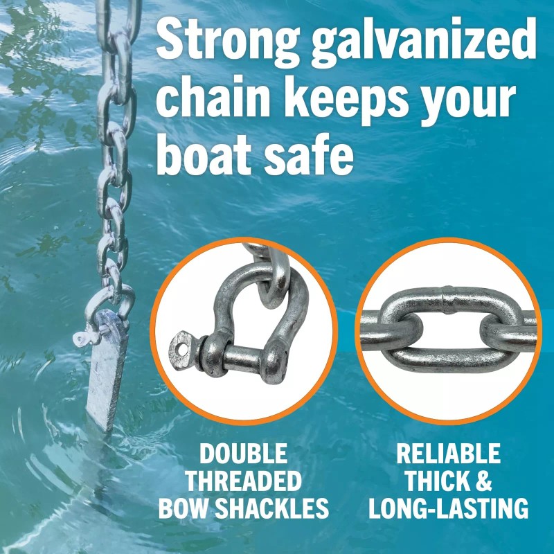 Better Boat Galvanized Anchor Chain, Boat Anchor Chain, 3/16" Anchor