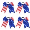 4th of July Large Cheer Hair Bows 8" Patriotic Flag