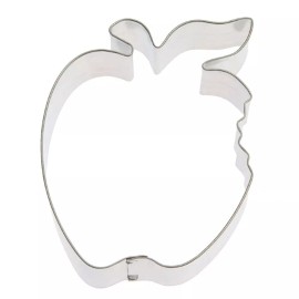 Unbranded 1 Dozen (12 pieces) Apple With Bite Cookie Cutter 4 in Metal Party Favors USA