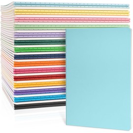 Dynta A5 Journals 45pcs 15 Colors Lined Notebooks Bulk College Ruled 5.5 x 8.3 Inches for Class or Conference, 30 Sheets/60 Pages