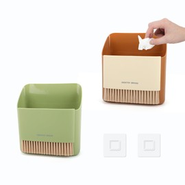 SAYAPE Small Broom and Dustpan Set, Portable Hand Whisk Broom Brush, Mini Hanging Trash Can, Soft Bristle Household Brooms with Dust Pan Combo Set for Cleaning Home, Desktops - 2 Pack (Green+Orange)