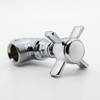 VANCOCO Angled Traditional Radiator Valve (Pair) - Traditional Chrome Radiator