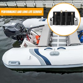 583740 0583740 Bobina de encendido de cable de doble enchufe compatible con motores Johnson & Evinrude 1987-2001 2hp - 175hp, reemplaza 583298 879614 18-5170 183-3740