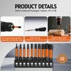 XIYING Allen Key Drill Bit Set, 10 Pcs (1.5mm-8mm) Hex
