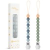 BebeBiu 2 Pack Pacifier Clips, Silicone Pacifier Clip for Baby