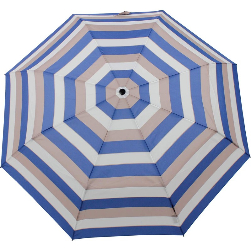 Knirps Large Duomatic Stripe Women's Pocket Umbrella, Stripe Blue, Stylish