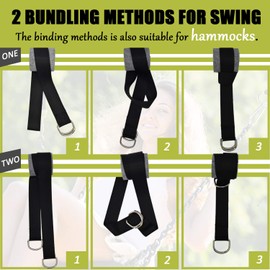 Todoxi Hammock Straps Tree Swing Straps, (Set Of 2) Swing Straps Hanging Kit, Hammock chair hanging kit, Hammock tree Straps, Max2200LB for Tree Swings and Hammock