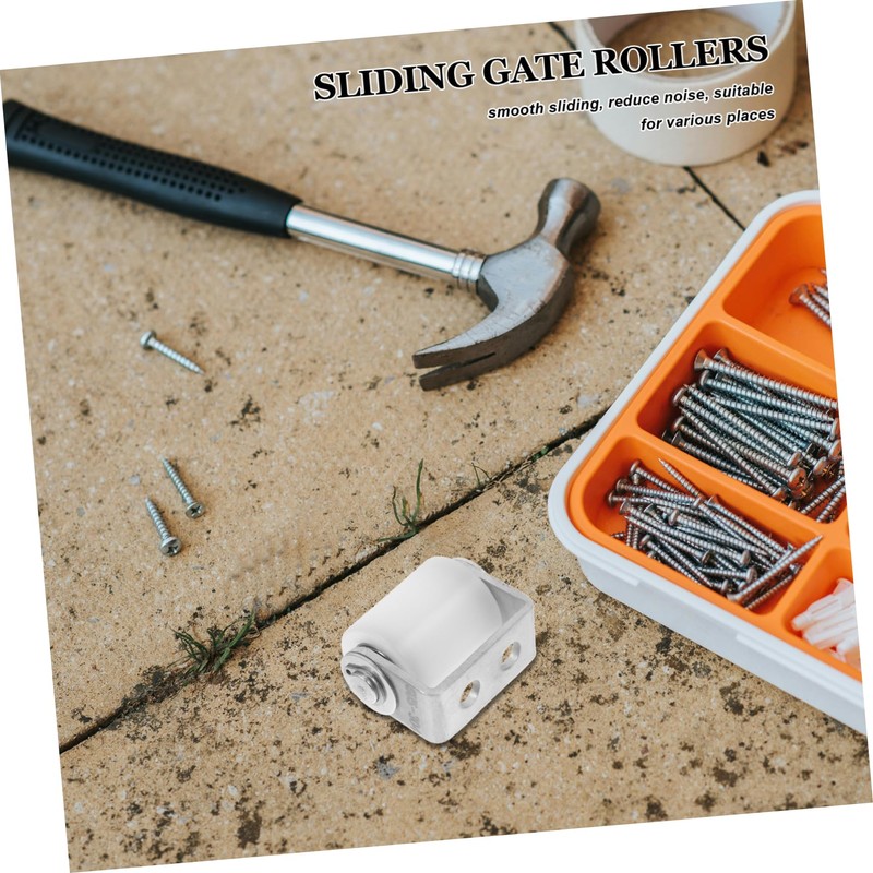 IWOWHERO Stainless Steel Sliding Gate Roller Guide with Nylon Wheel