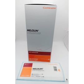 MELOLIN Dressings - 50 Pack, 5cm x 5cm - Sterile, Low Adherent, Absorbent, Non-Sensitising Wound Care Pads