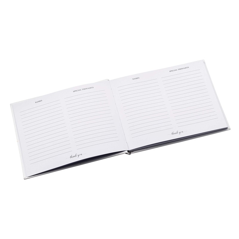 Lillian Rose White Minimalist Simple Elegant Chic Wedding Registry Guestbook