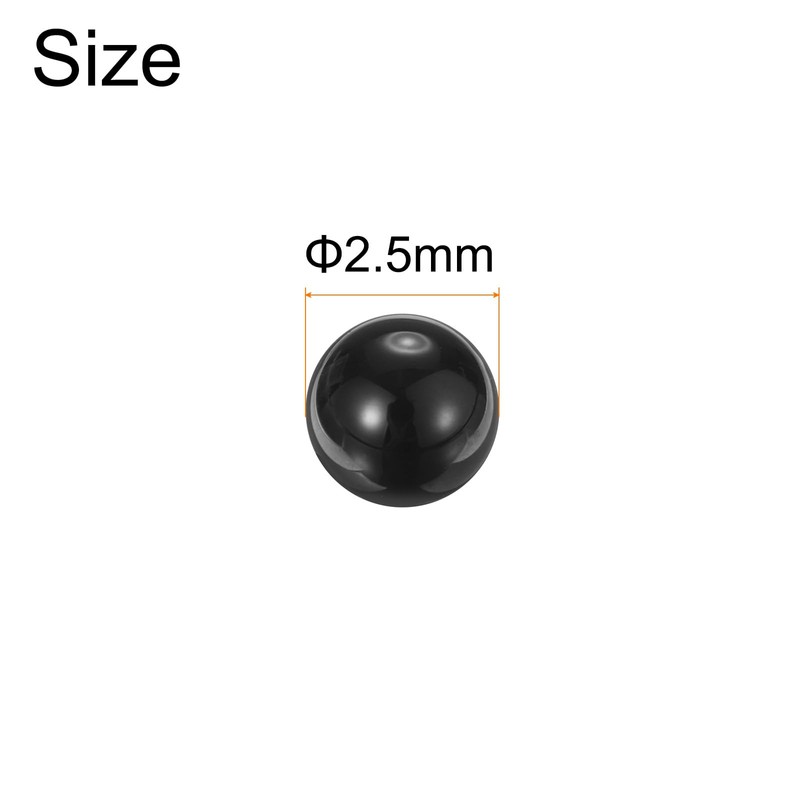 sourcing map 50pcs Ceramic Bearing Balls 2.5mm Si3N4 Silicon Nitride