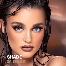 12 Pcs Ultimate Eyebrow Retractable Definer Pencils,Dual-Sided Natural Soft Textured Eyebrow Pencil, for Daily Look Eyebrow Makeup,Brow Brush,Fine Tip (12Pcs-Grey-Retractable Triangle)