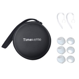 Timekettle Accessories for WT2 Edge/W3 and p1 Translator Earbuds, Including 1 Pair of Silicone Ear Hooks, 3 Pairs of Earmuffs, and 1 Carry Bag