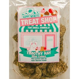 Happy Hearts Treat Shop Small Animal Timothy Hay Mini Cubes, 4 oz.