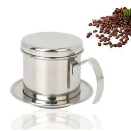 YYYFEI Vietnamese Coffee Filter Press, Portable Stainless Steel Vietnamese Coffee Dripper Manual Coffee Infuser Filter for Home, Office, Cafe, Restaurant