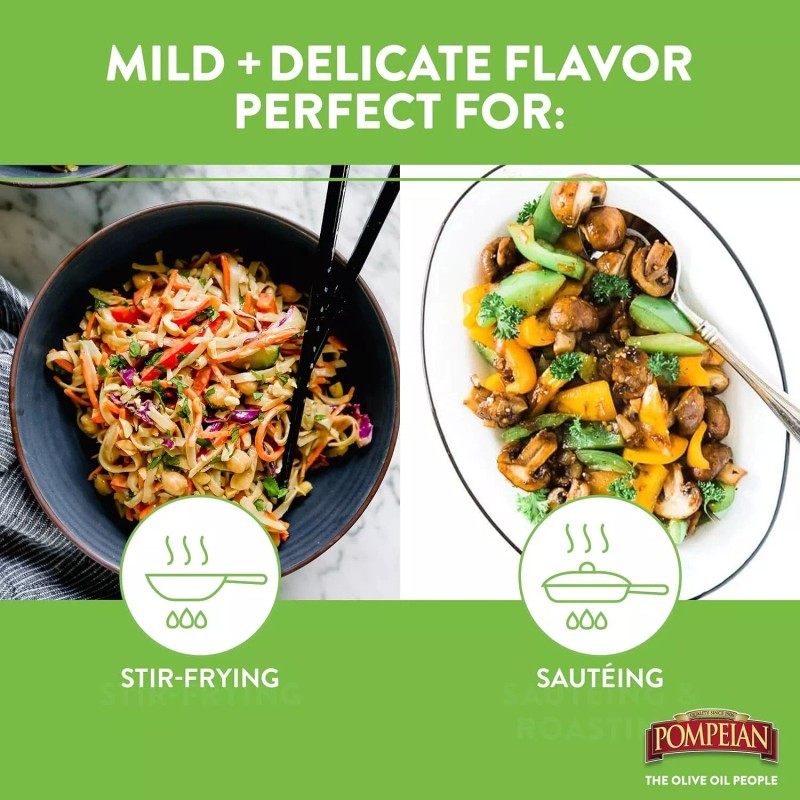 Pompeian Smooth Extra Virgin Olive Oil, First Cold Pressed, Mild