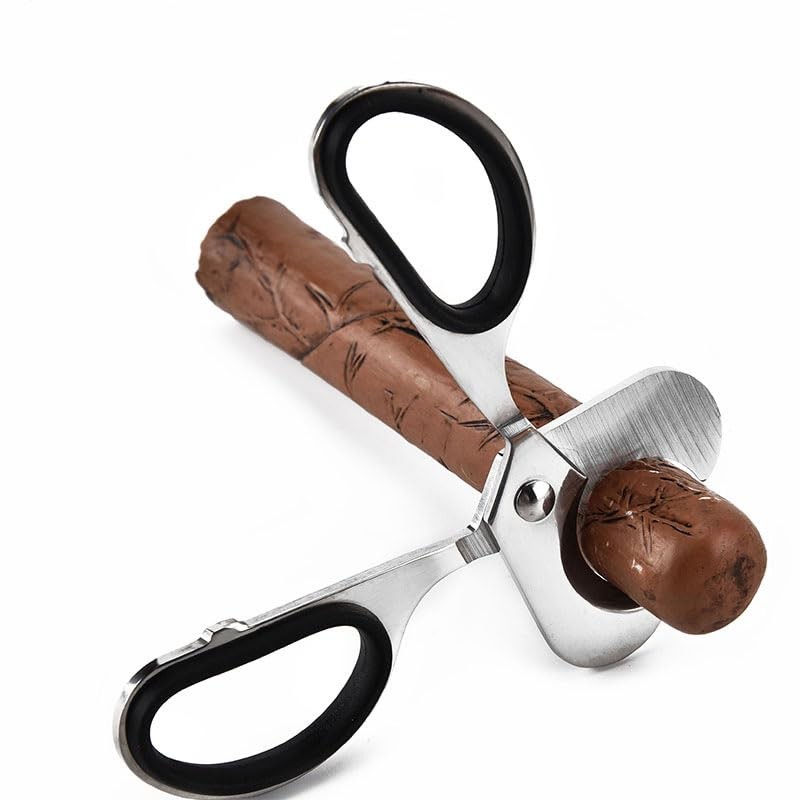 Cigar Cutter Stainless Steel Double Blade Guillotine Cigar Scissors Cutter