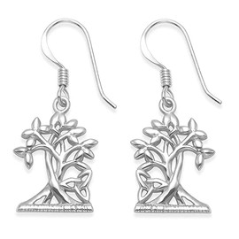 Heather Needham Sterling Silver Yggdrasil Life Tree Earrings - PREMIUM QUALITY - Size: 20 x 12mm plus wires 3.7gms weight Gift boxed 6093/HN