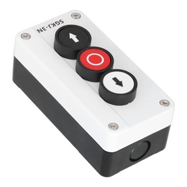Roller Shutter Switch Momentary Switch Station Box Up Andn Stop Control Push Button for Winch Roller Door Truck Rear ABS Shell Emergency Off Switch Momentary Switch Station (SGKJ-3N)
