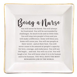 Nurse Graduation Gifts For Women Ceramic Jewelry Dish Gifts Nurses Week Gifts Nursing Graduation Gift Nurse Practitioner Gifts Ring Trinket Dish