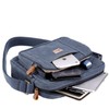 Troop London TRP0235 Classic Canvas Shoulder Bag Denim, Denim, S,