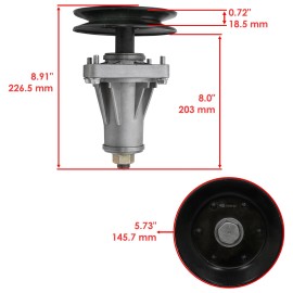 Caltric 918-06993 618-06993 Spindle w/ Pulley for MTD Cub Cadet Troy-Bilt