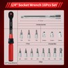 Hairich 1/4-Inch Drive Click Torque Wrench Set,2.3-24.9 N.M/20-220IN.LB, Bike Torque