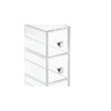 InterDesign Clarity 4 Drawer Flip Tower, Clear