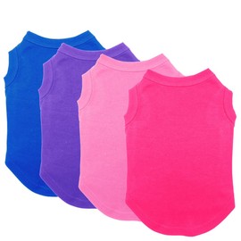 Chol&Vivi Dog Outfits, Dog T-Shirt Clothes for Large Dog, 4pcs Blank Dog Shirts Tshirt for Extra Small Medium Large Extra Large Size Dog Puppy, Shirts for Large Dogs, Large Plus Size, Group 3