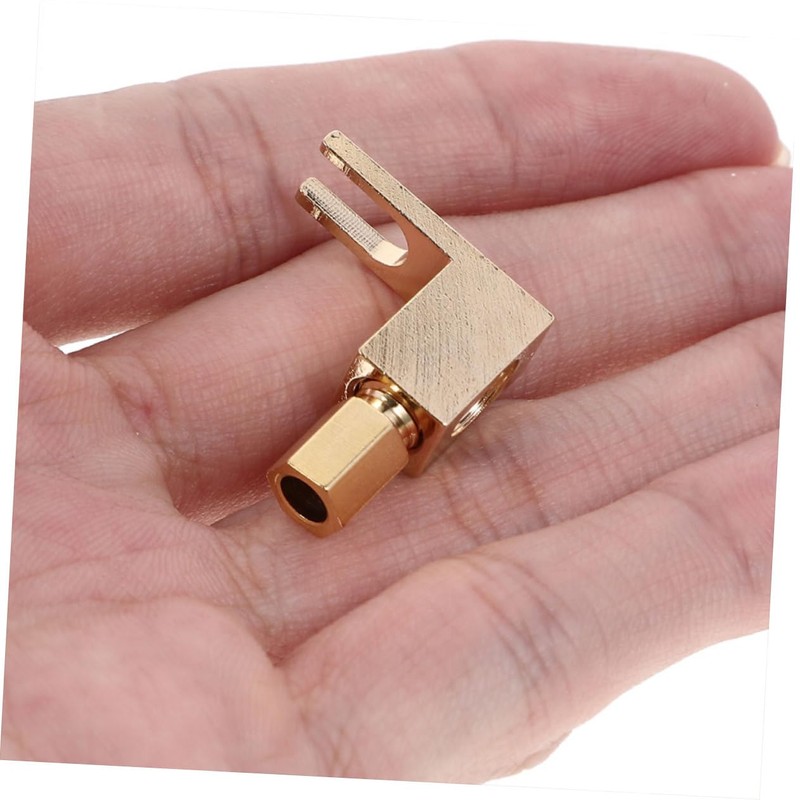 OSALADI 4pcs Shaped Right Angle Banana Speaker Spade Connector Plated