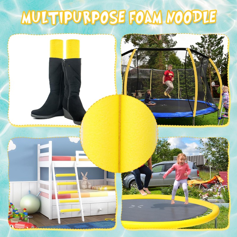 Hollowfly 2 Pack Jumbo Pool Noodles Floating Pool Noodles Foam