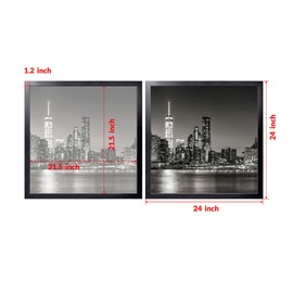 Annecy 22x22 Picture Frame Black（1 Pack）, 22 x 22 Picture Frame for Wall Decoration, Classic Black Minimalist Style Suitable for Decorating Houses, Offices, Hotels