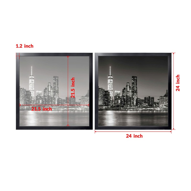 Annecy 22x22 Picture Frame Black（1 Pack）, 22 x 22 Picture