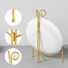 HOPEME Plate Stand 6 Inch 1-Pack, Gold Easel Display Stand