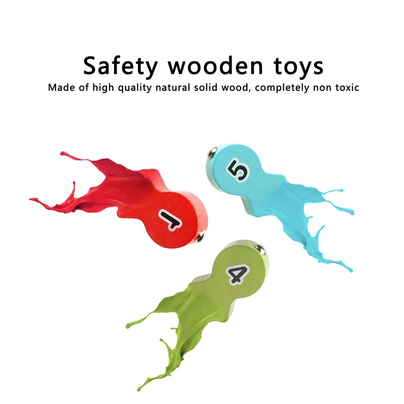 Wooden Magnetic Fishing Game Safe Letters Cognition Preschool Gift for