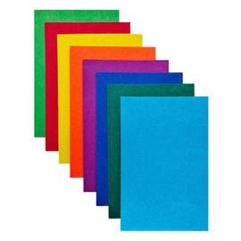 Jtnohx Stiff Felt, 2 mm Thick Felt for Crafts, 8 Pieces 20 x 30 cm Craft Felt, Felt Fabric Squares for DIY Projects (Rainbow Colour Series)