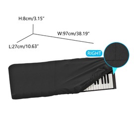 Musiin 61 keys piano keyboard dust cover, compatible with Nektar Impact LX61+,Roland FA-06,Behringer Motor 61, Luxury Chinlon Anti-dust & Scratch-proof, Smooth Touch & Custom Fit