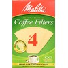 Melitta M4 Cone Coffee Filters Natural, 100 Count, Brown