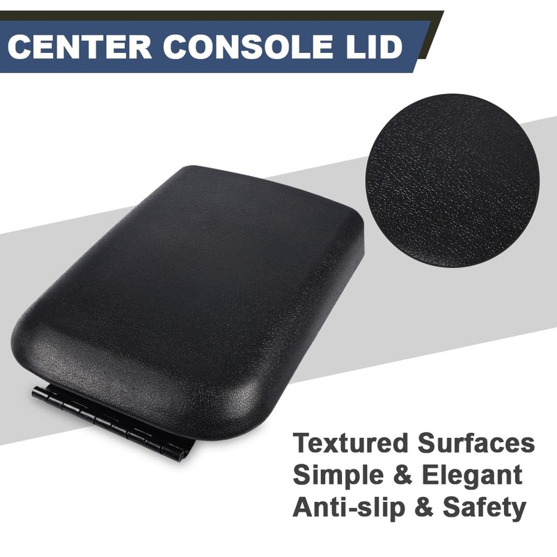 PIT66 Center Console Armrest Lid with Latch Compatible with Ford