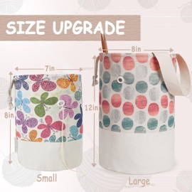 TOGETRUE Yarn Bag, Knitting Crochet Bag, Portable Yarn Storage Bags Organizer for Crocheting Project, Store Skein Ball, Short Knitting Needle (Large, Point Shape)