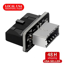 XT-XINTE US STOCK USB3.0 Internal Header to USB 3.1/3.2 Type C Front Type E Adapter 20pin