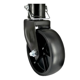Rockane 6" Black Trailer Jack Swivel Caster Wheel Replacement, Heavy Duty 1200lbs Capacity with Pin for Soft Ground Roll, Fits Any Boat Hitch Camper RV, Durable Poly Material