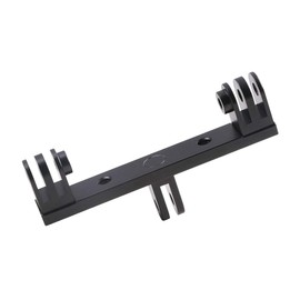 Aluminum Dual Twin Mount Adapter with 2 Screws for GoPro Hero 12/11/10/9/8/7 Black, 4 Session, YI, Campark, AKASO, SJCAM, DJI Osmo Action Cameras - Perfect for Camera Housing Handheld Monopod (Dual