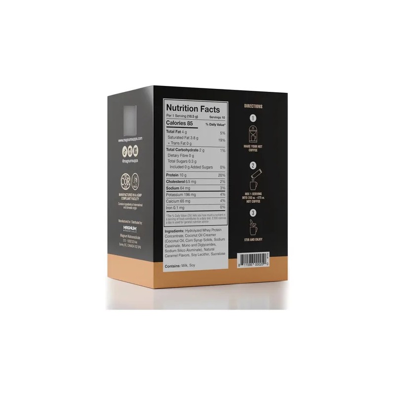 Proteina Para Cafe Magnum Ara Sabor A Caramelo 10 Sachets