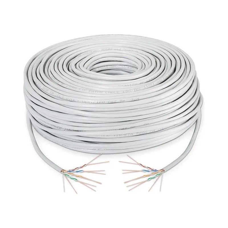 5 Metros Cable Utp Categoría 5e Calibre 24 Awg Gris