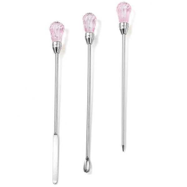 Samcos Set of 3 UV Resin Toning Sticks Tweezers Mixing