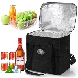 Poraceous Kühltasche Klappbare 16L, Kühlbox Tragbare Eistasche Faltbar, Thermotasche, Picknicktasche, Kühltasche, Isoliertasche, Lunch Tasche, Wiederverwendbar, Für Outdoor Reisen BBQ Camping