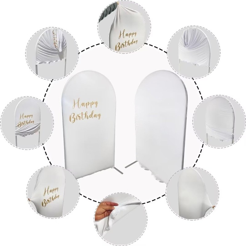 KONPON Sun Pattern Arch Covers Stretchy Backdrop for Groovy Party