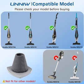 6+6 Pack NES215A/ NES210 Vacuum Filter Set for Eureka NES215A/ NES210/ NES212/ NES215 Blaze Stick Vacuum Cleaner, 6 Pack Vacuum Filters & 6 Pack Pre-Motor Filters, Compare to Part #N0101 & N0102